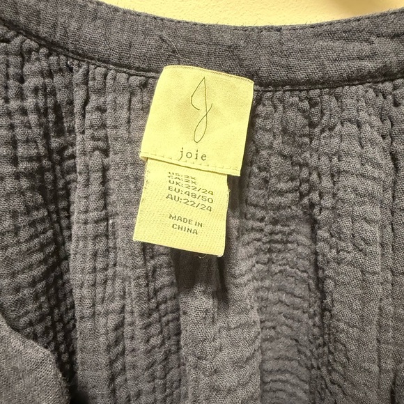 Joie Navy Textured Blouse - Picture 2 of 5